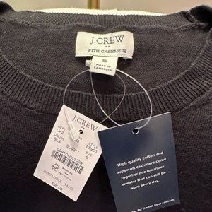 JCrew black sweater - cashmere blend - fuller sleeves.